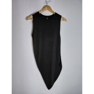 ATHLETA Xxs Asymmetric Tank Top Black Size Solid Knit Sleeveless Women Size XXS